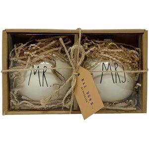 Rae Dunn Mr and Mrs ornaments
